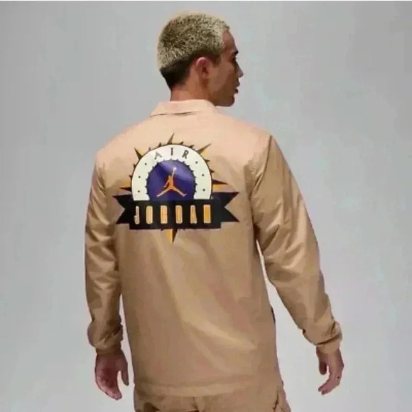 🔥NWT🔥Nike Jordan Flight MVP
Men's Jacket~Hemp/Sail Size Medium Repel Windbreaker - Picture 1 of 12